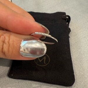 Kendra Scott White Gold Diamond Ring - Size 6
